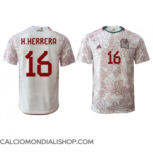 Maglie da calcio Messico Hector Herrera #16 Seconda Maglia Mondiali 2022 Manica Corta